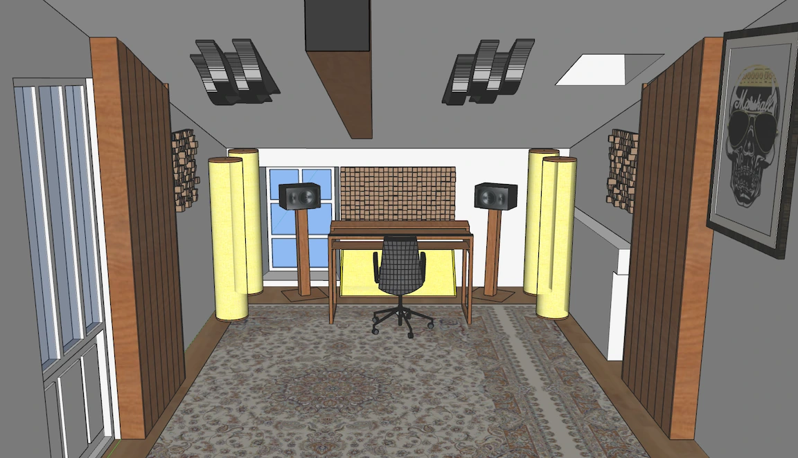 Modélisation sketchup du studio
